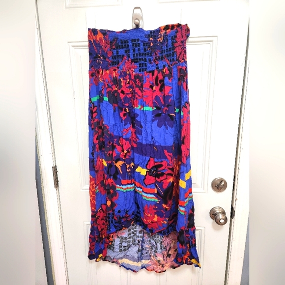 Strapless High Low Summer Beach Dress sz lg - Picture 1 of 1